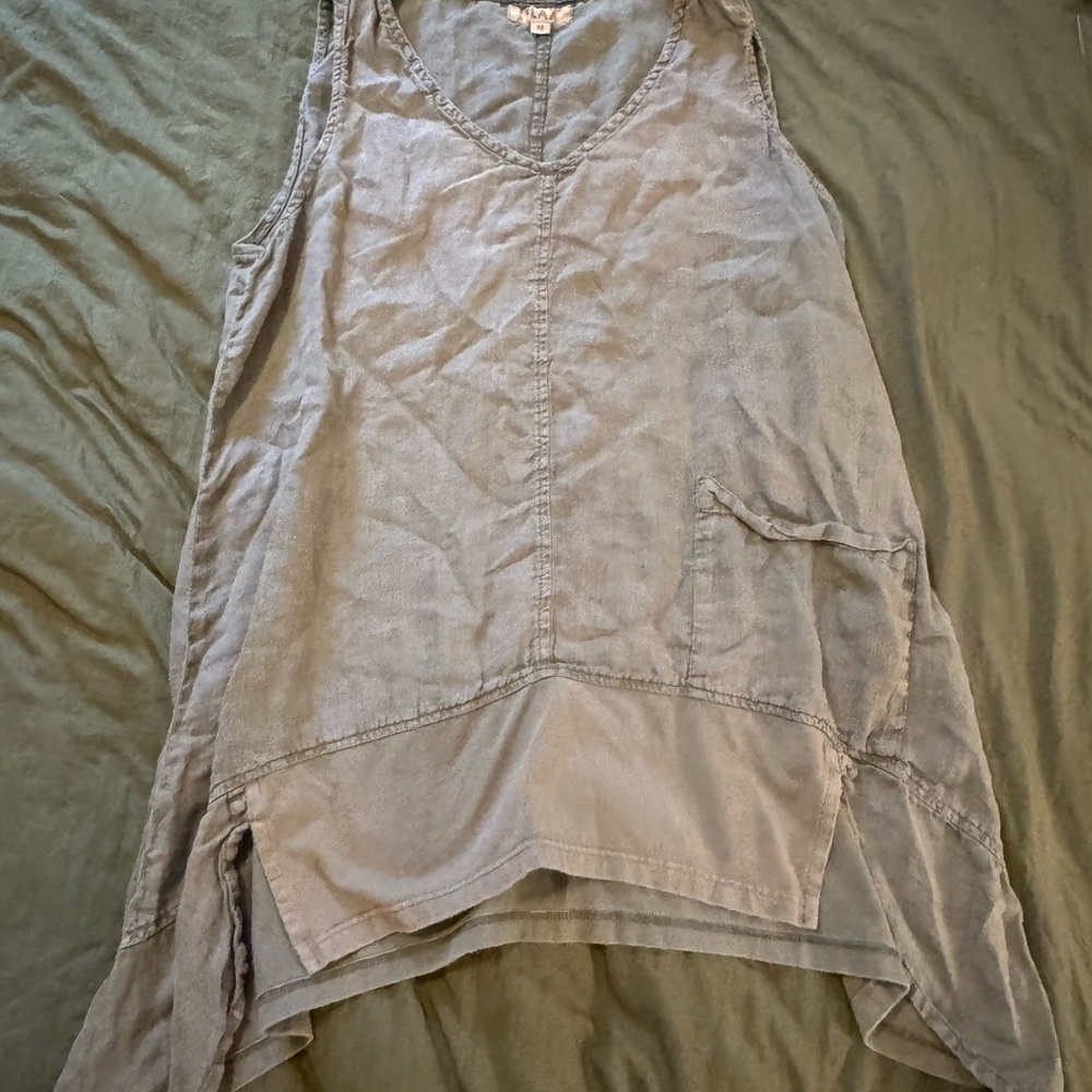 Flax Sleeveless Gray Tunic